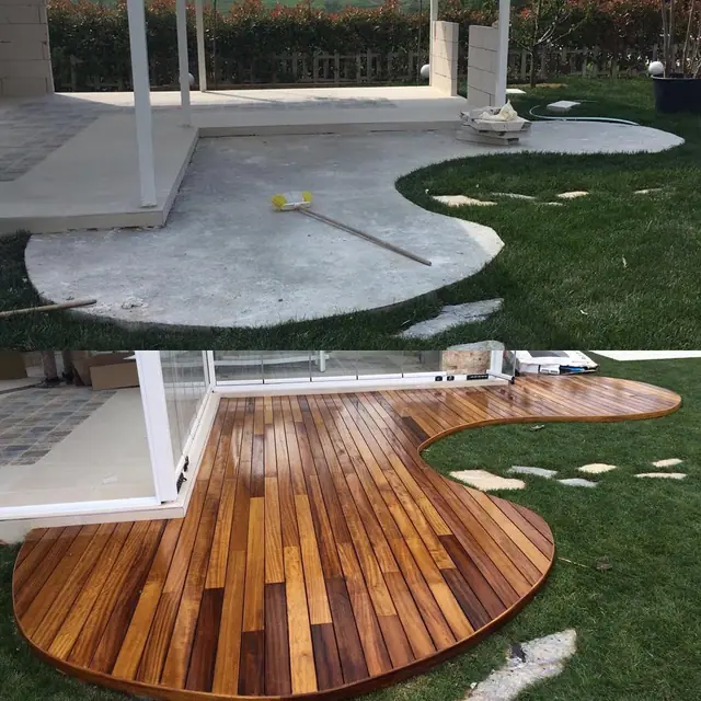 Havuz ve bahçe kenarı deck kaplama uygulaması — proje fotoğrafı 8