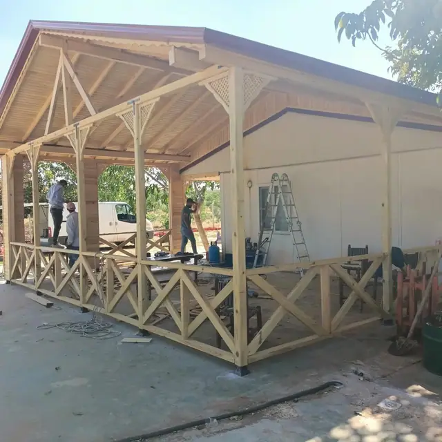 Ahşap veranda ve teras üstü kapama — uygulama fotoğrafı 22